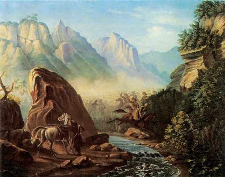 Dağıstan dağlarında atışma. 1840-41